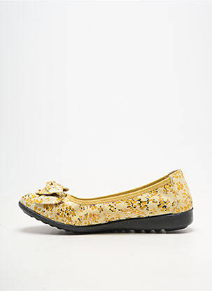 Ballerines semelle amovible talon plat jusqu'à 3cm jaune INEA femme