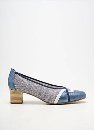 Escarpins talon bottier talon de 4 à 6cm bleu INEA femme