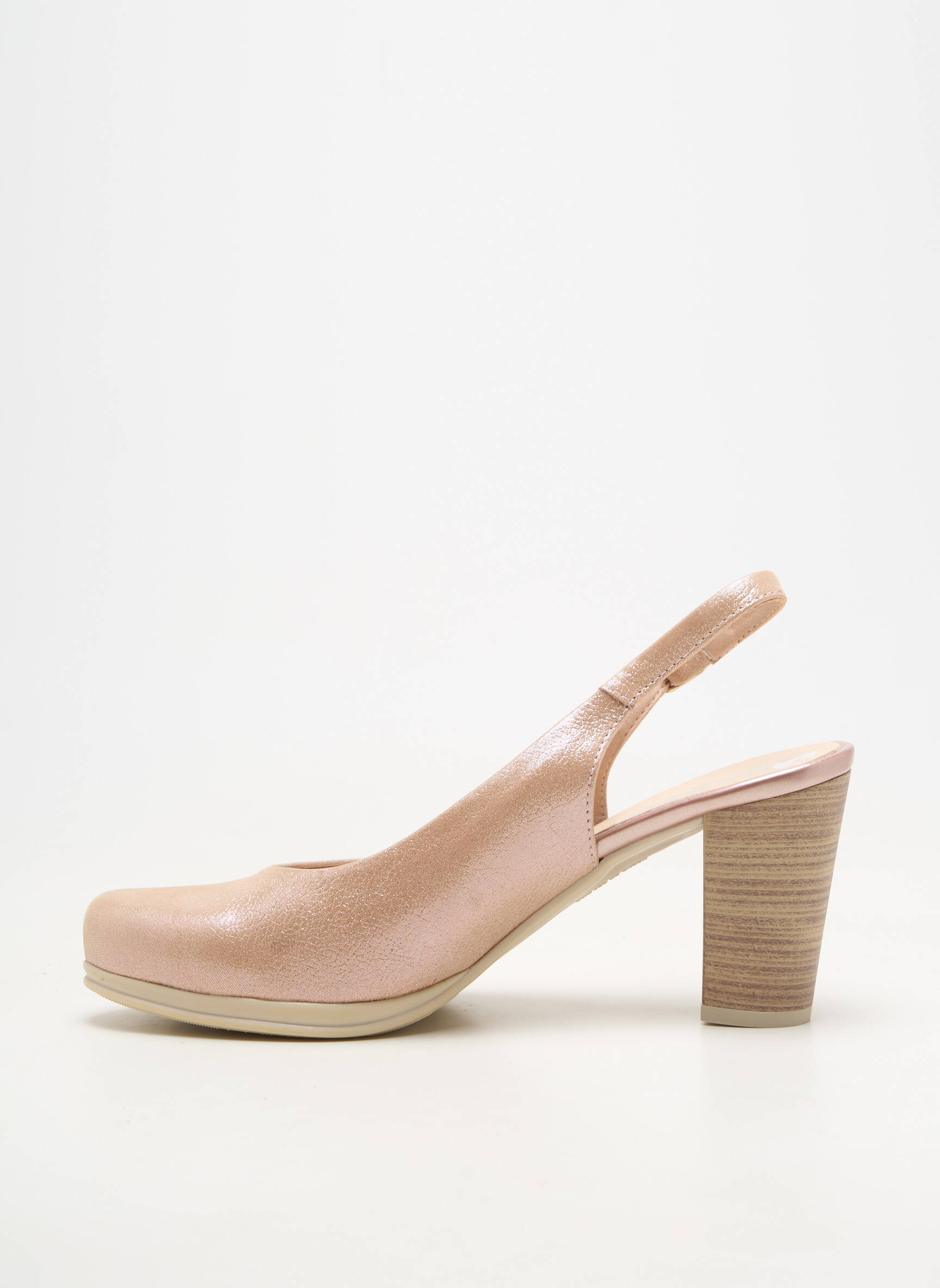 Escarpins matière lisse talon de 7 à 9cm beige KARSTON femme