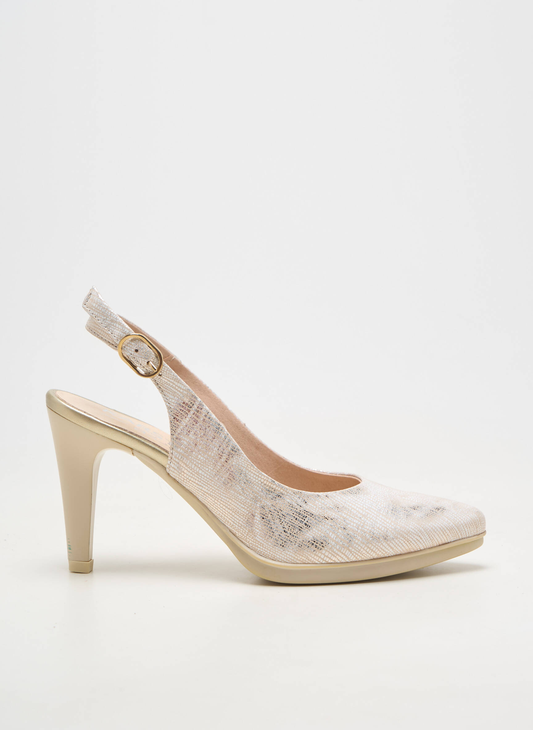 Escarpins matière lisse talon de 7 à 9cm beige KARSTON femme