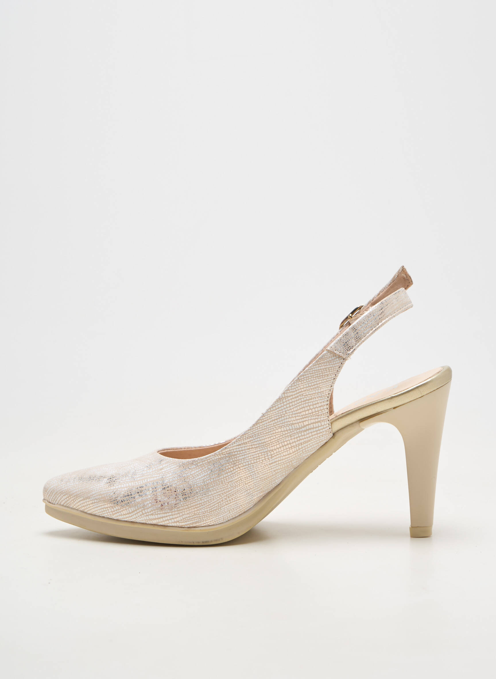 Escarpins matière lisse talon de 7 à 9cm beige KARSTON femme