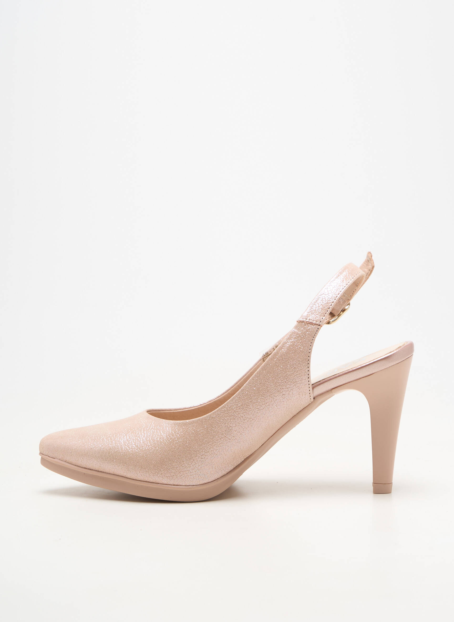 Escarpins matière lisse talon de 7 à 9cm beige KARSTON femme