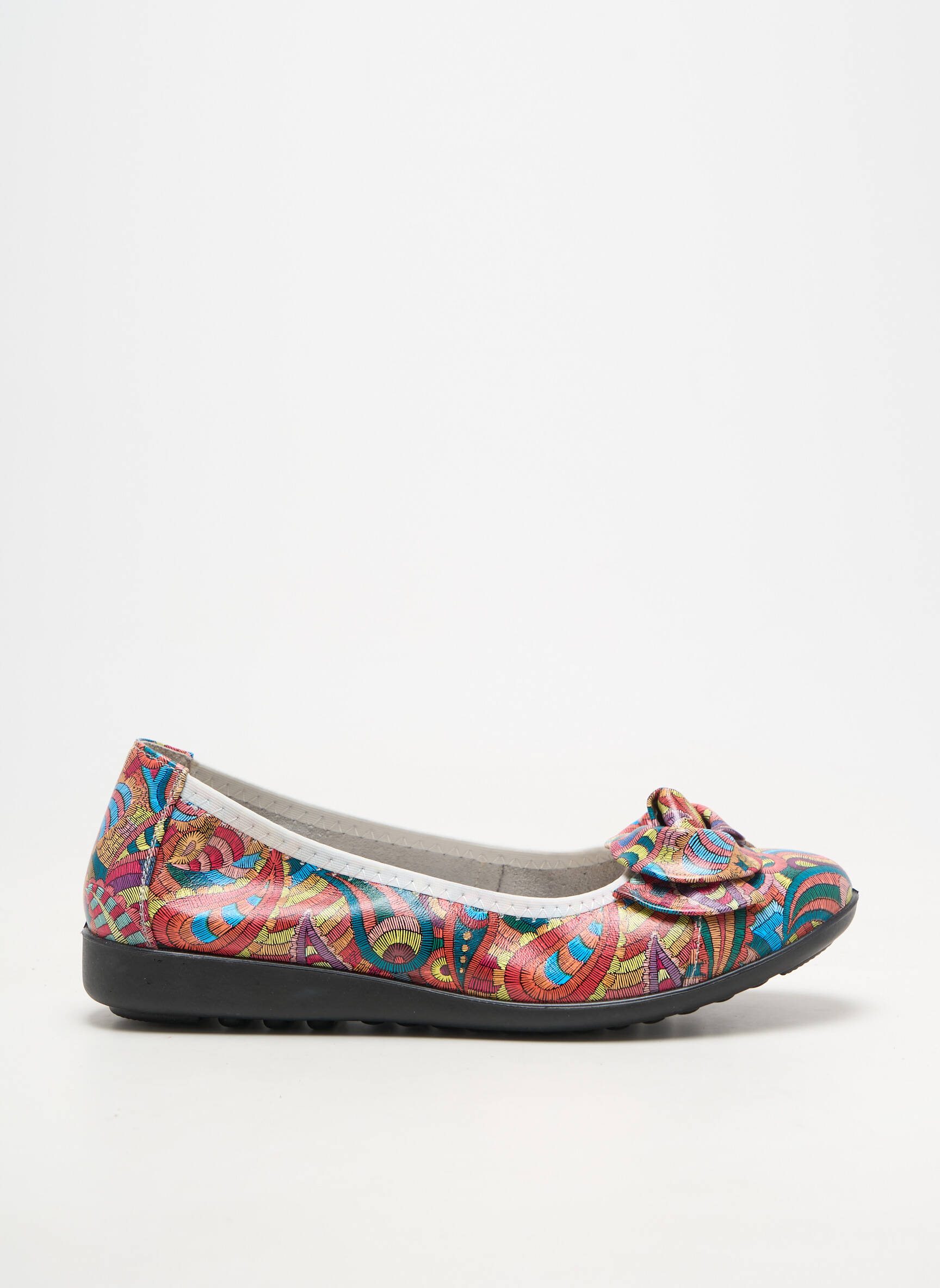 Ballerines matière lisse talon plat jusqu'à 3cm rouge INEA femme