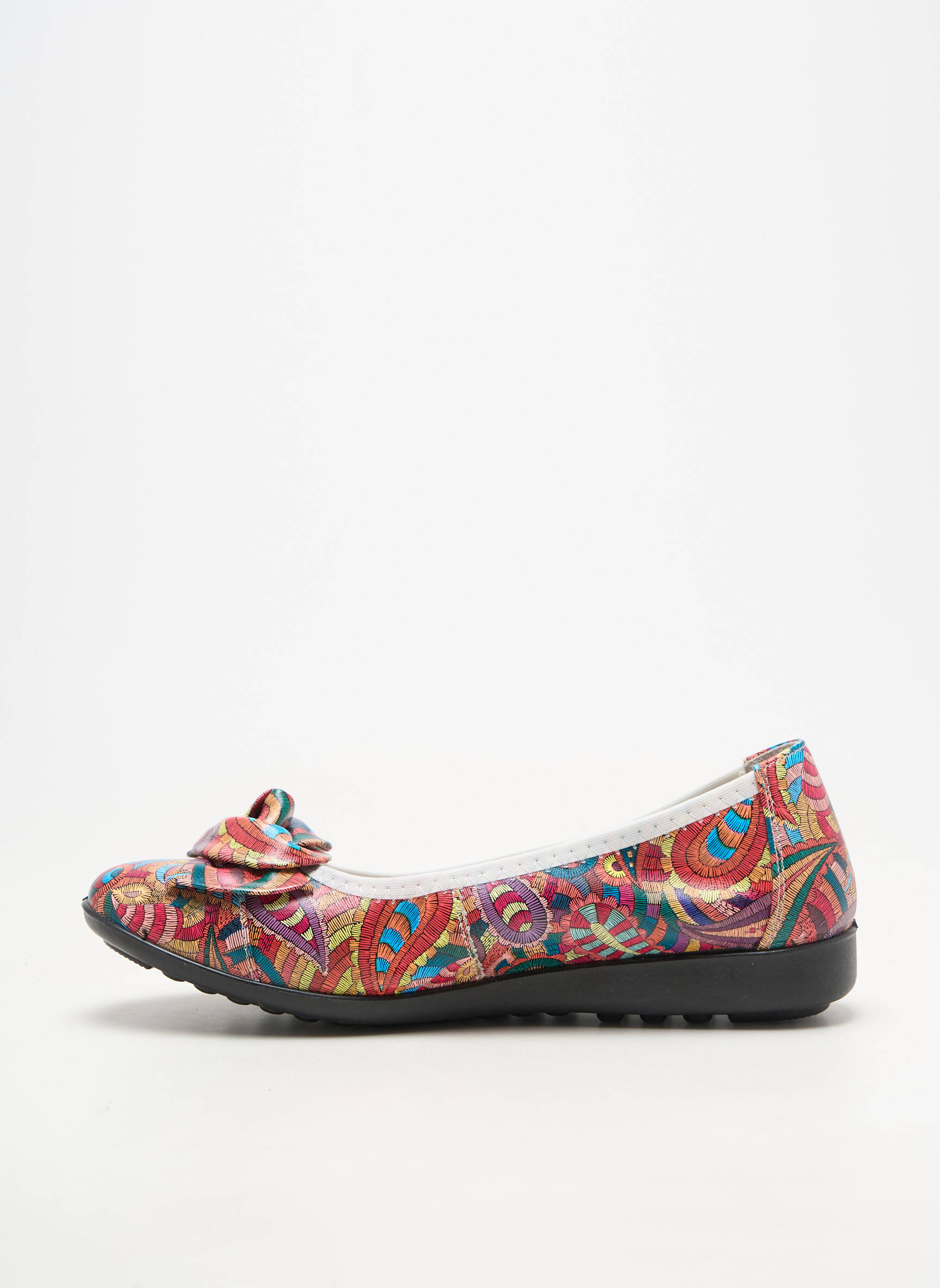 Ballerines matière lisse talon plat jusqu'à 3cm rouge INEA femme