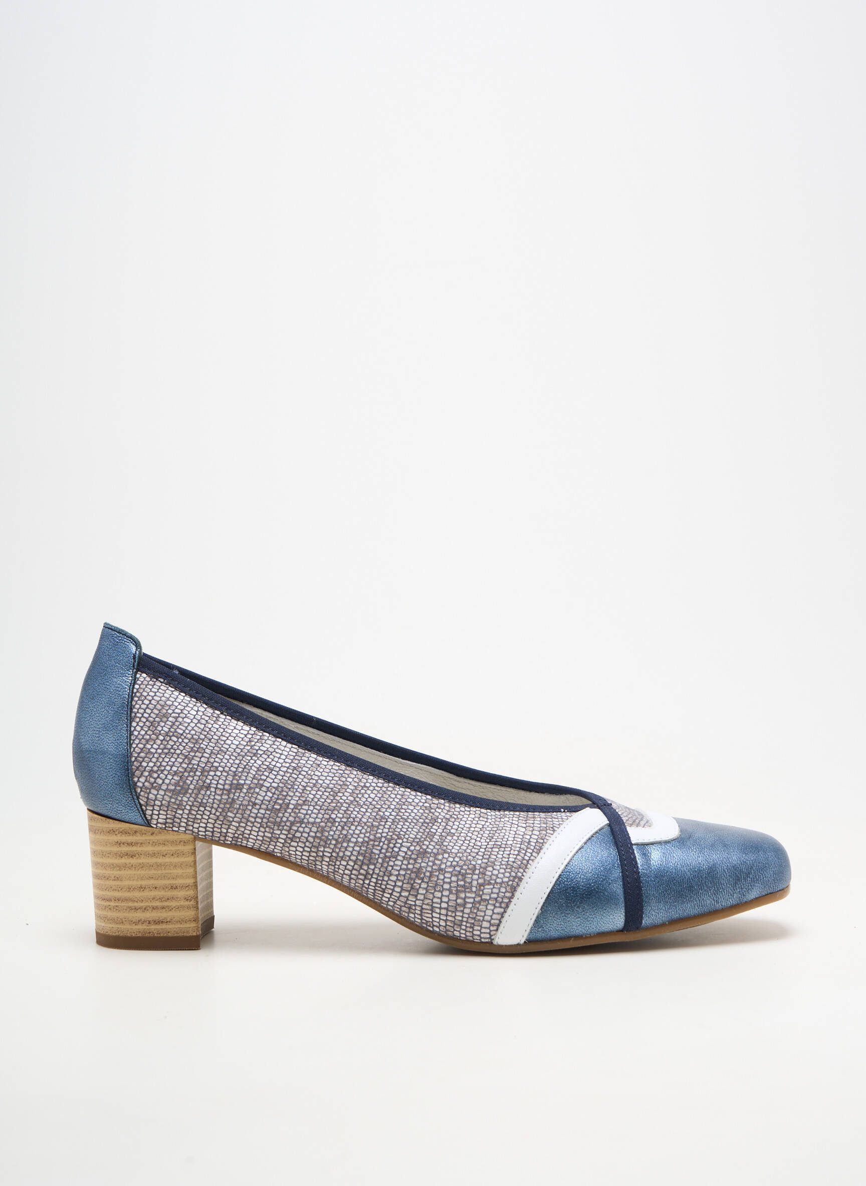 Escarpins talon bottier talon de 4 à 6cm bleu INEA femme