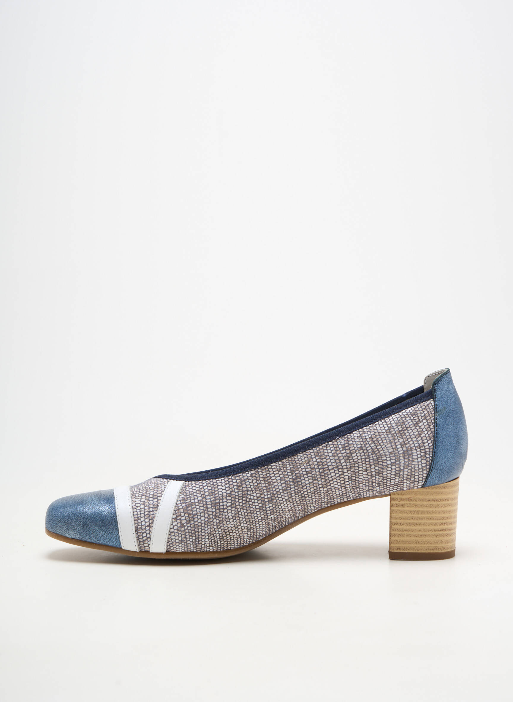 Escarpins talon bottier talon de 4 à 6cm bleu INEA femme