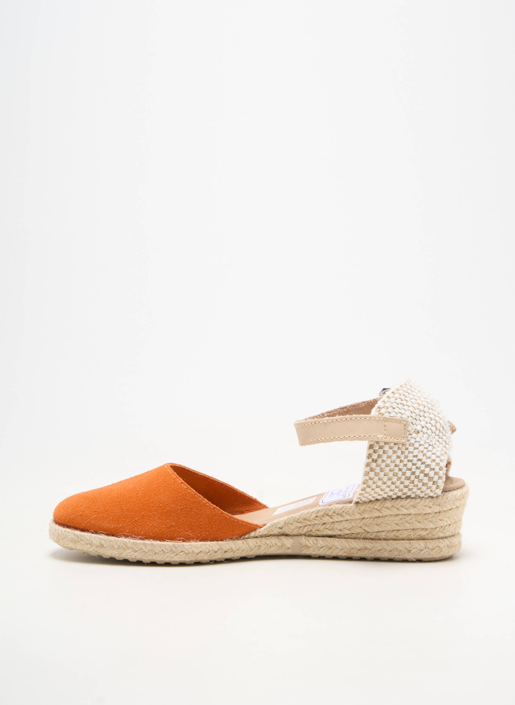 Espadrilles bout rond talon de 4 à 6cm orange LA VAGUE femme