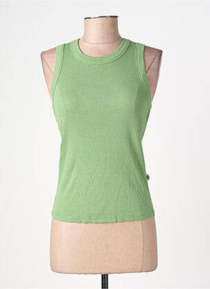 Débardeur coupe ajustée sans manche vert THINKING MU femme