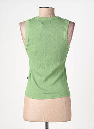 Débardeur coupe ajustée sans manche vert THINKING MU femme
