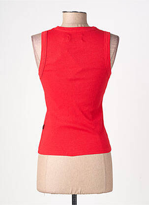 Débardeur coupe ajustée sans manche rouge THINKING MU femme