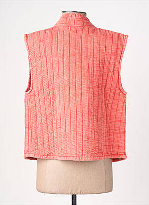 Gilet sans manche tissage matelassé orange LA PETITE ETOILE femme