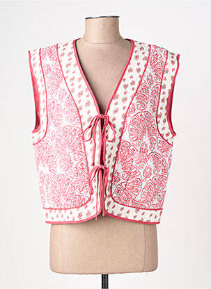 Gilet sans manche tissage matelassé rose VILA femme