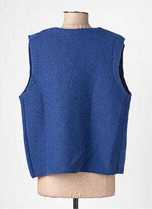 Gilet sans manche coupe cintrée bleu ICHI femme