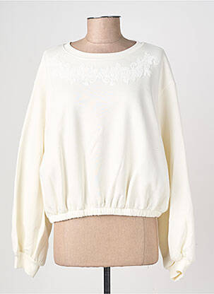 Sweat-shirt stretch manches longues beige HPDP (HYPE DROP) femme