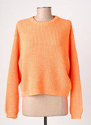 Pull stretch manches longues orange AMERICAN VINTAGE femme