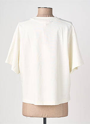 Top stretch manches courtes beige GERTRUDE femme