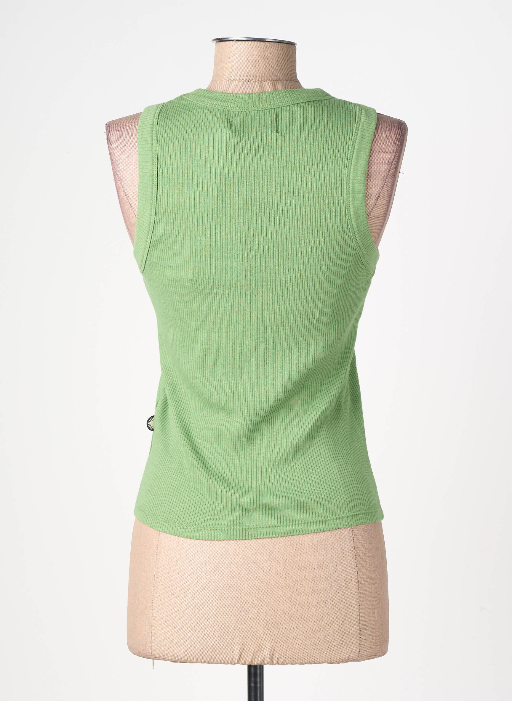 Débardeur coupe ajustée sans manche vert THINKING MU femme