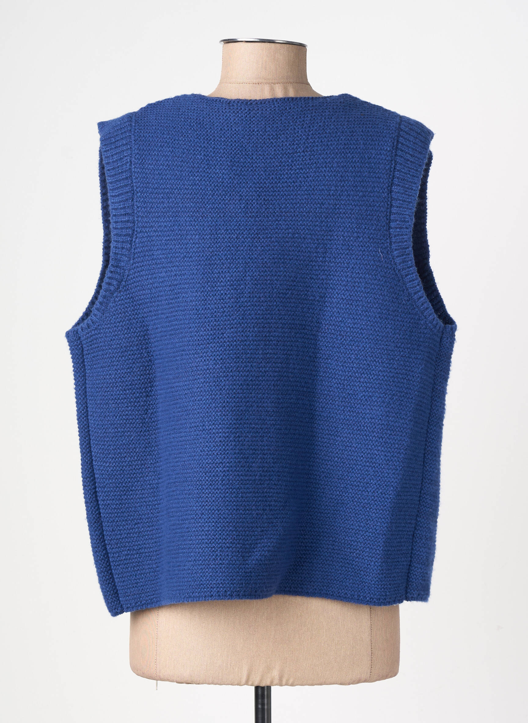 Gilet sans manche coupe cintrée bleu ICHI femme