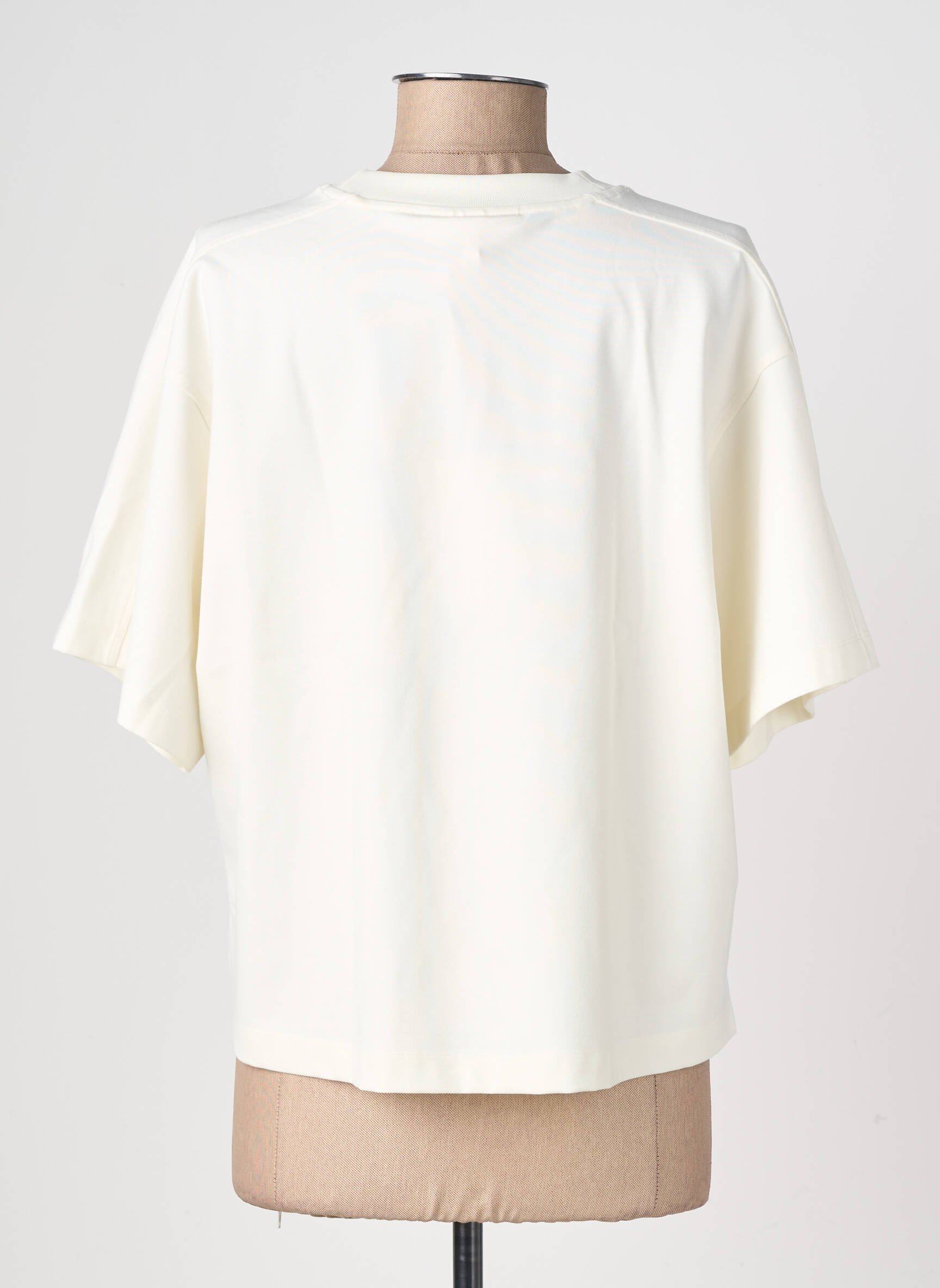 Top stretch manches courtes beige GERTRUDE femme