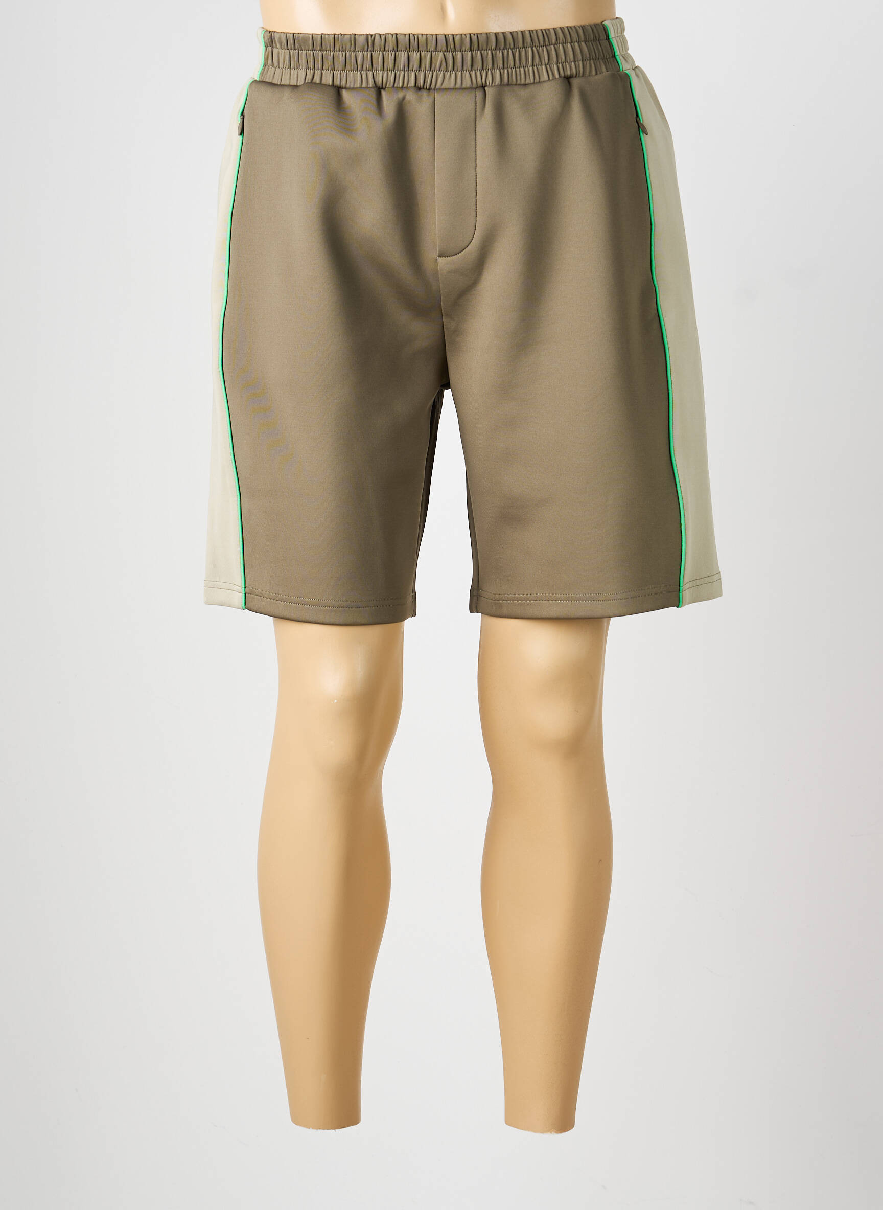 Bermuda taille élastique taille normale vert GERTRUDE homme