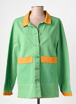 Veste casual coupe droite vert GRAINE femme