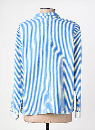 Veste casual coupe droite bleu LEON & HARPER femme