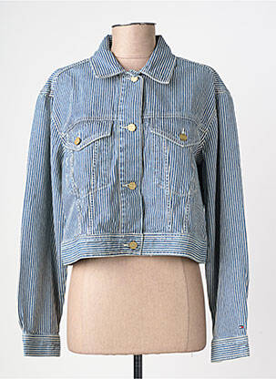 Veste casual poignets boutonnés avec fente bleu TOMMY HILFIGER femme