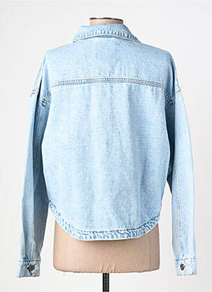 Veste casual poignets boutonnés avec fente bleu ICHI femme