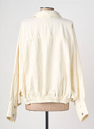 Veste casual poignets boutonnés avec fente beige LABDIP femme