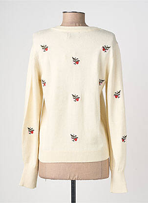 Gilet manches longues col rond beige OBJECT femme