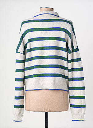 Pull tissage chiné manches longues gris HPDP (HYPE DROP) femme
