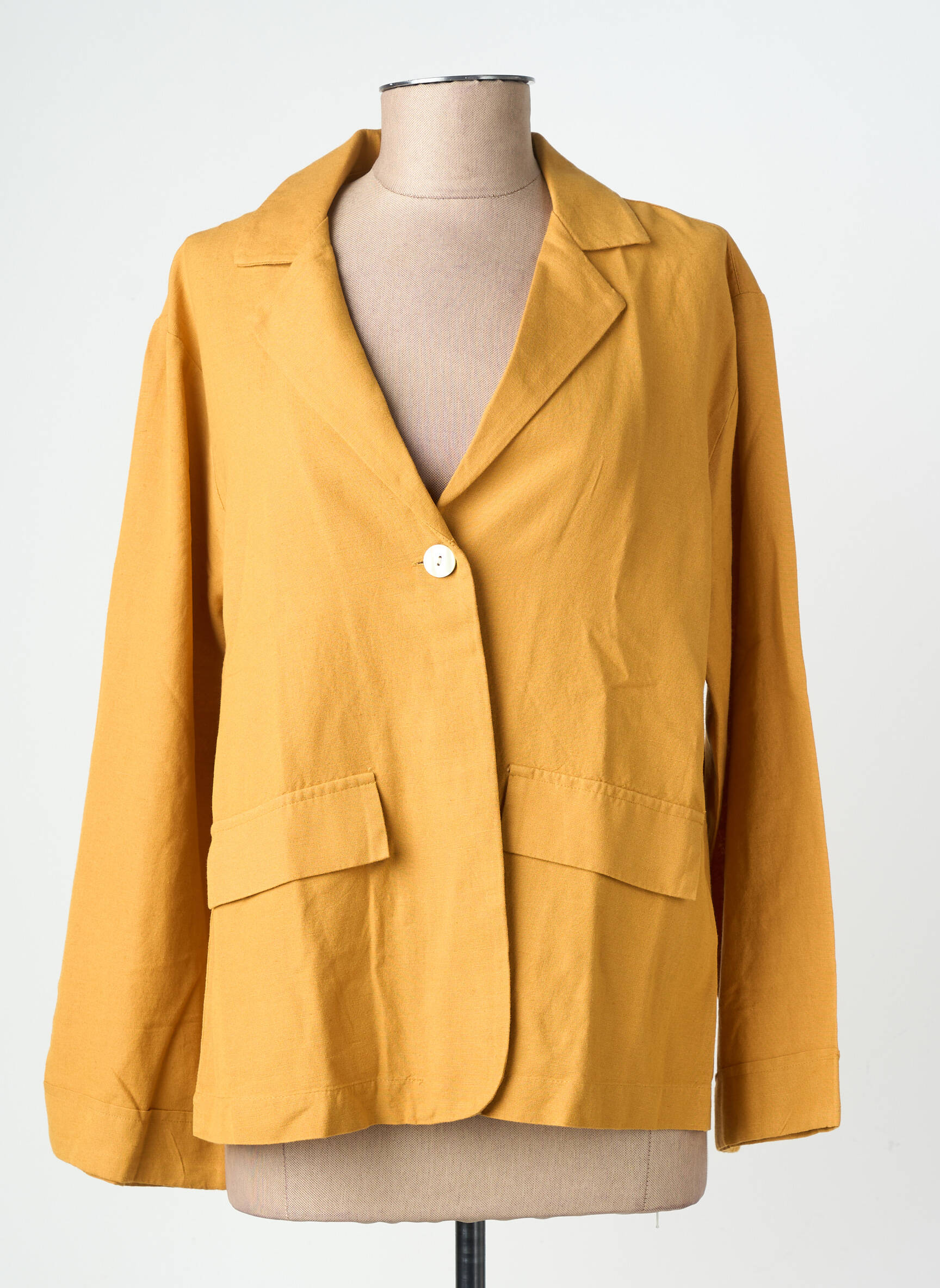 Blazer fausses poches jaune VILA femme