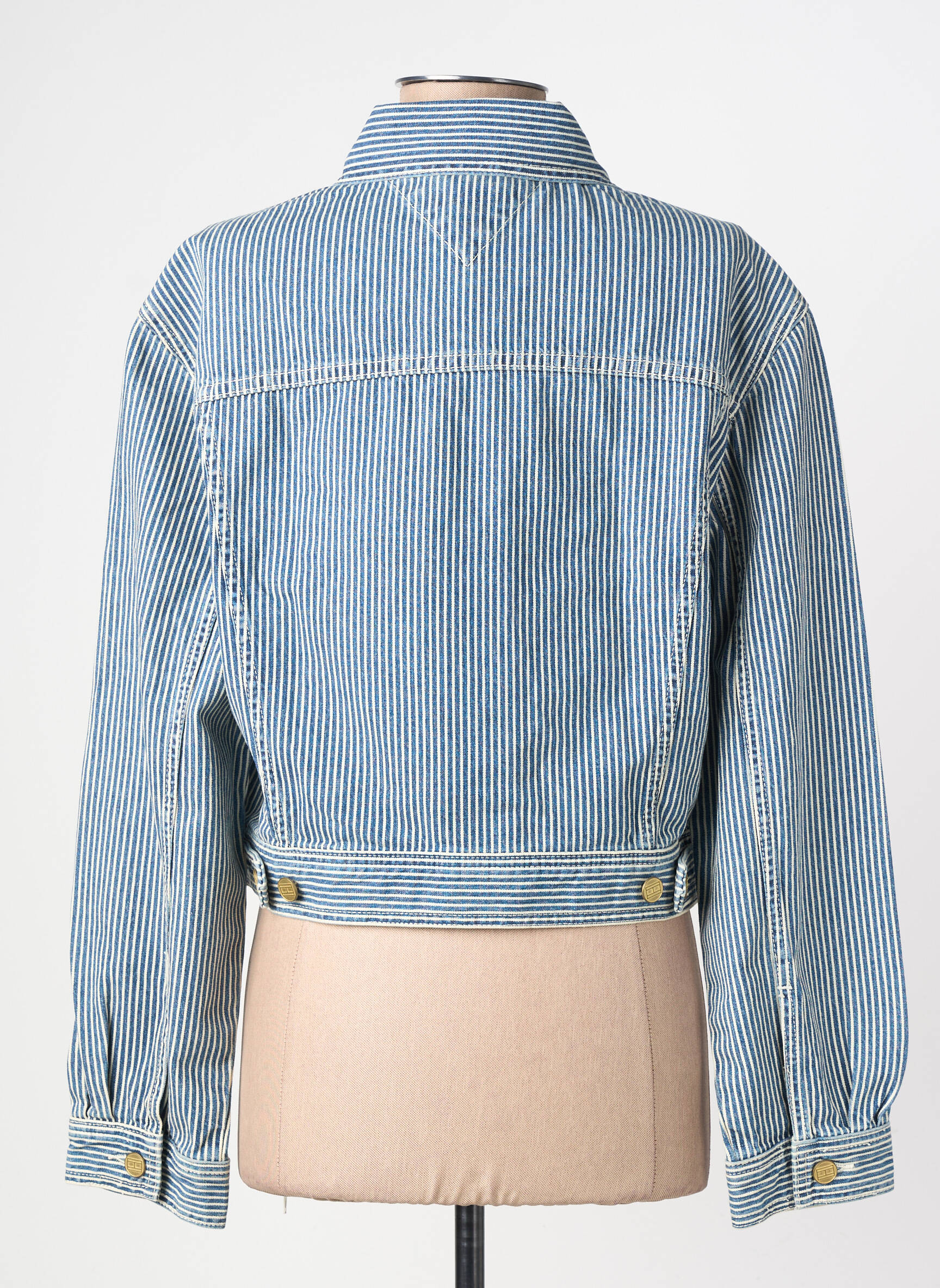 Veste casual poignets boutonnés avec fente bleu TOMMY HILFIGER femme
