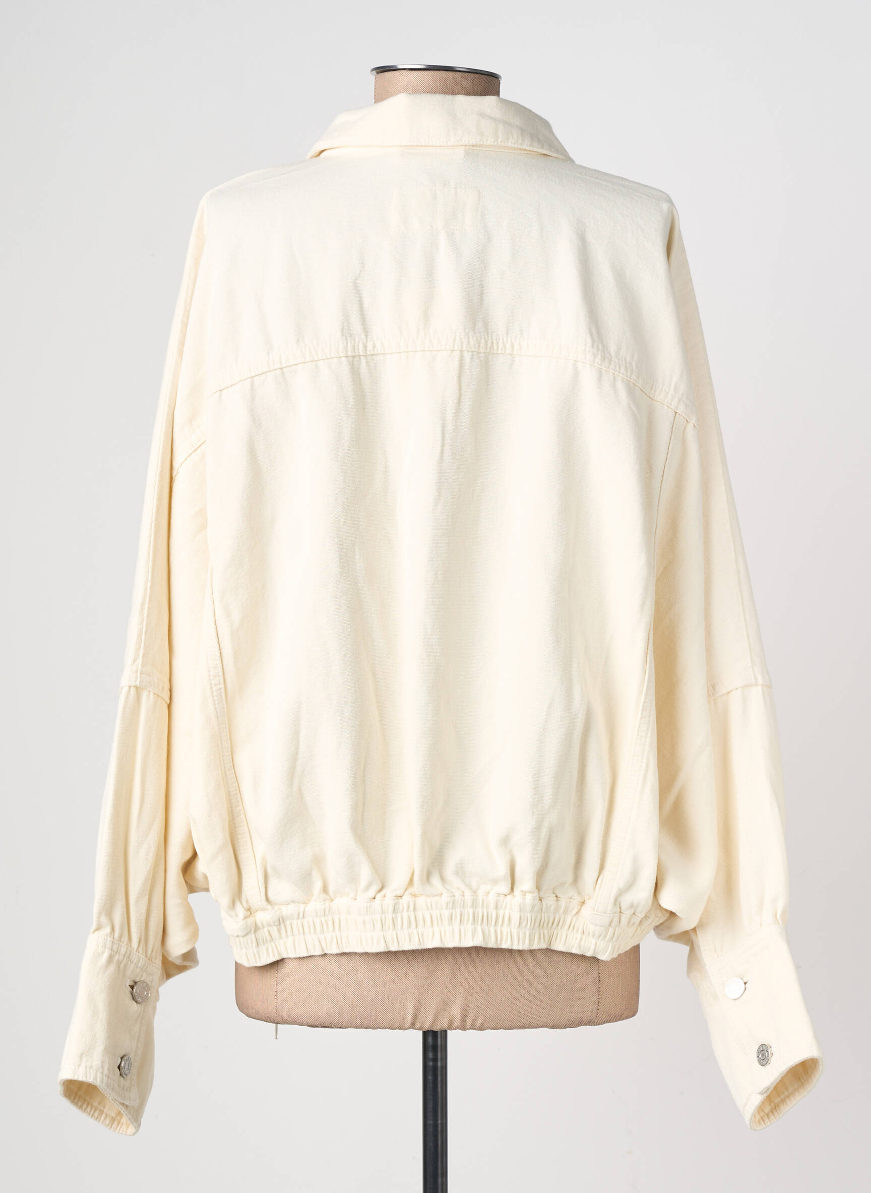 Veste casual poignets boutonnés avec fente beige LABDIP femme