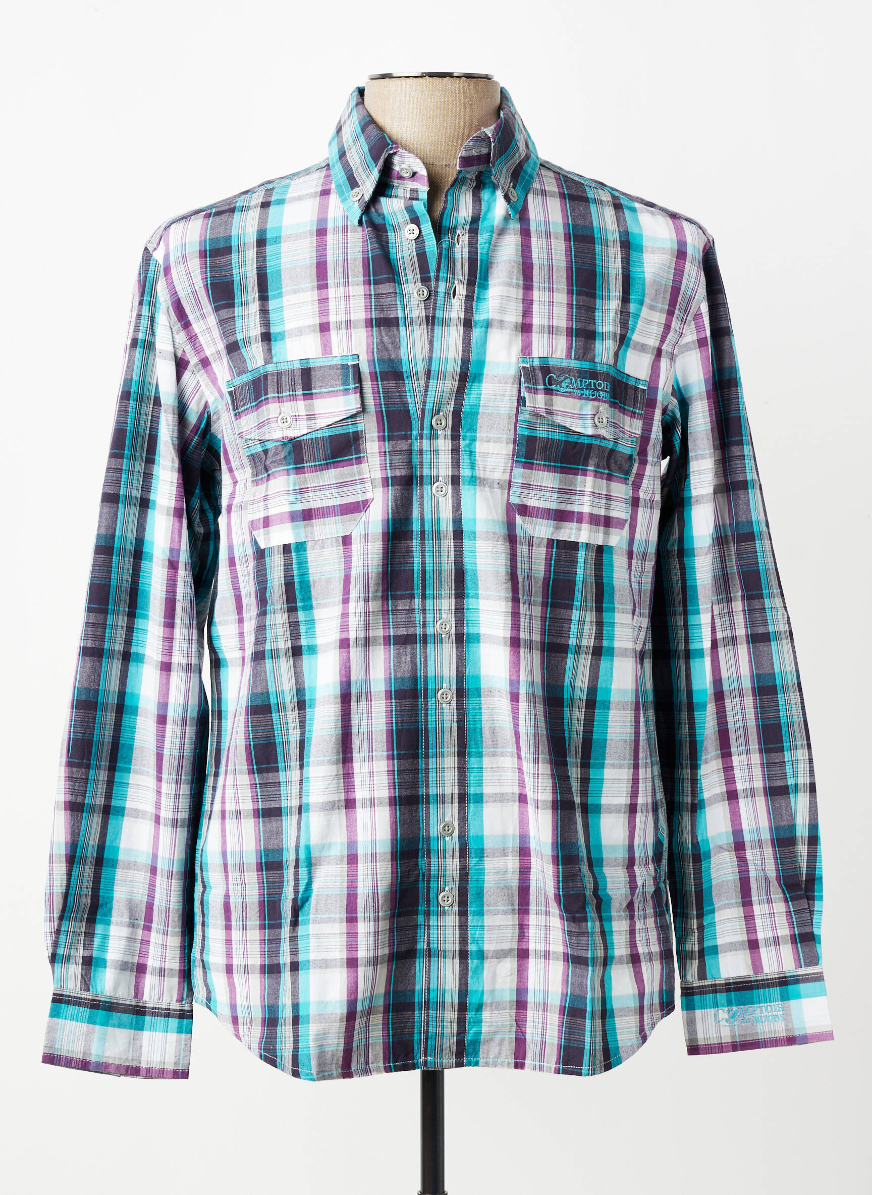 Chemise manches longues manches longues bleu COMPTOIR DU RUGBY homme