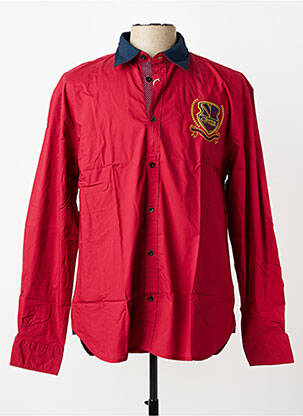 Chemise manches longues manches longues rouge COMPTOIR DU RUGBY homme