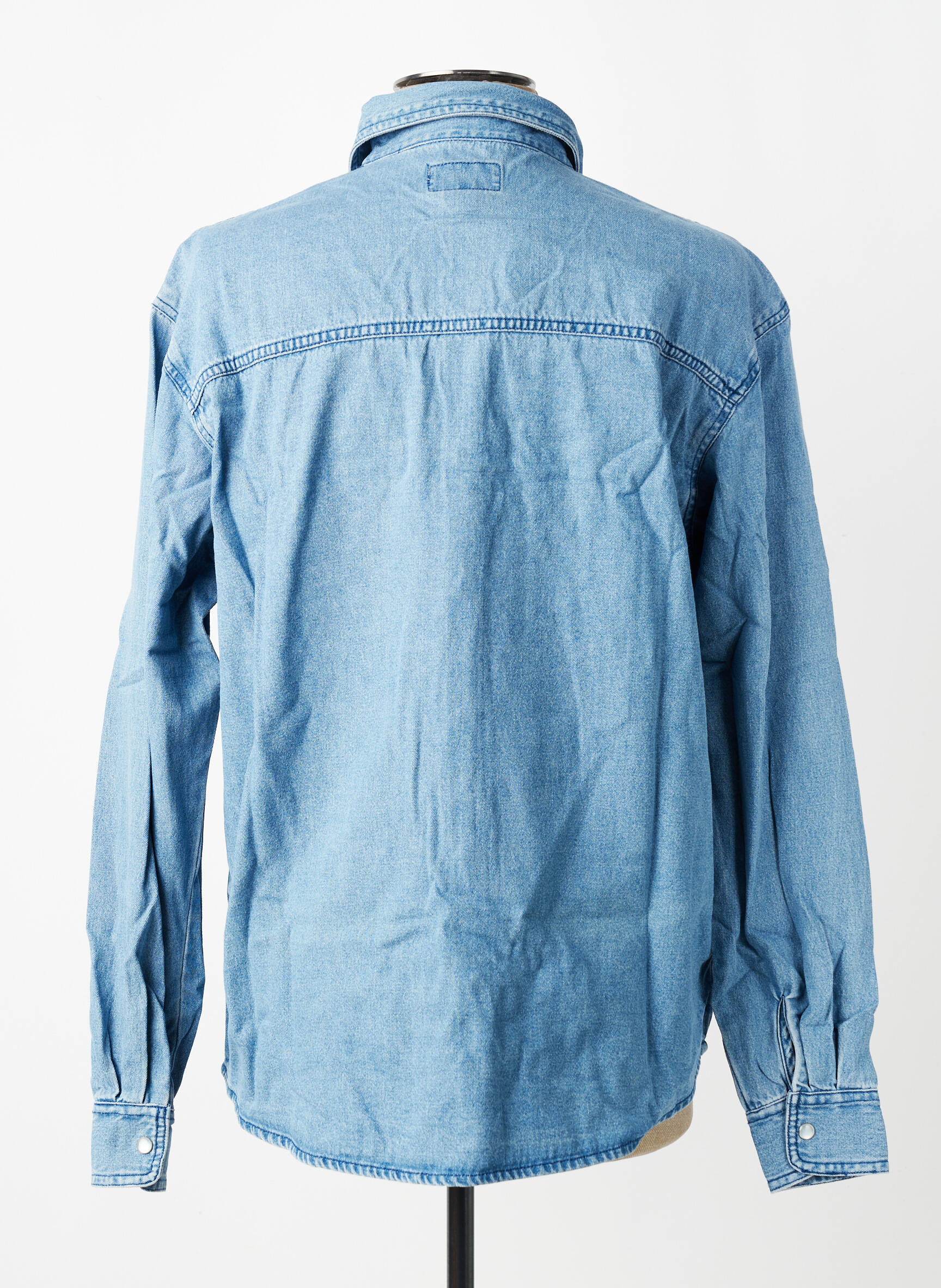Chemise manches longues manches longues bleu ERIC TABARLY homme