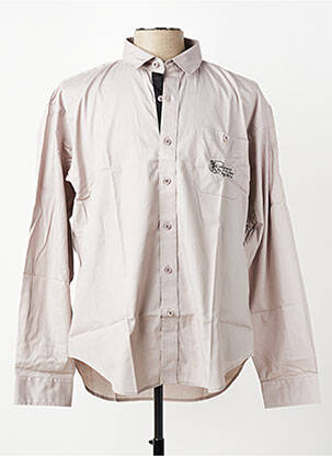 Chemise manches longues coupe droite beige COMPAGNIE DU SUD OUEST BY 15 & 13 homme