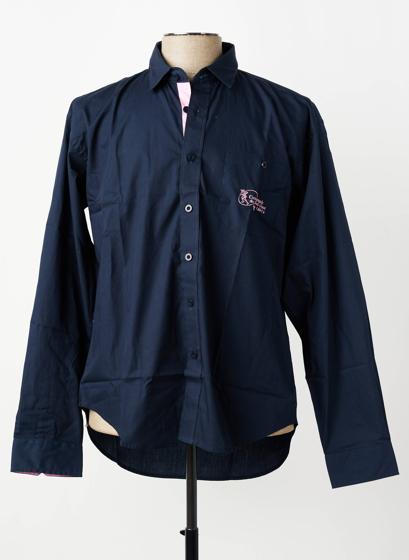 Chemise manches longues coupe droite bleu COMPAGNIE DU SUD OUEST BY 15 & 13 homme