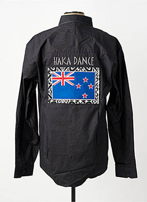 Chemise manches longues manches longues noir HAKA DANCE homme