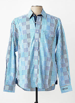 Chemise manches longues coupe droite bleu COMPTOIR DU RUGBY homme