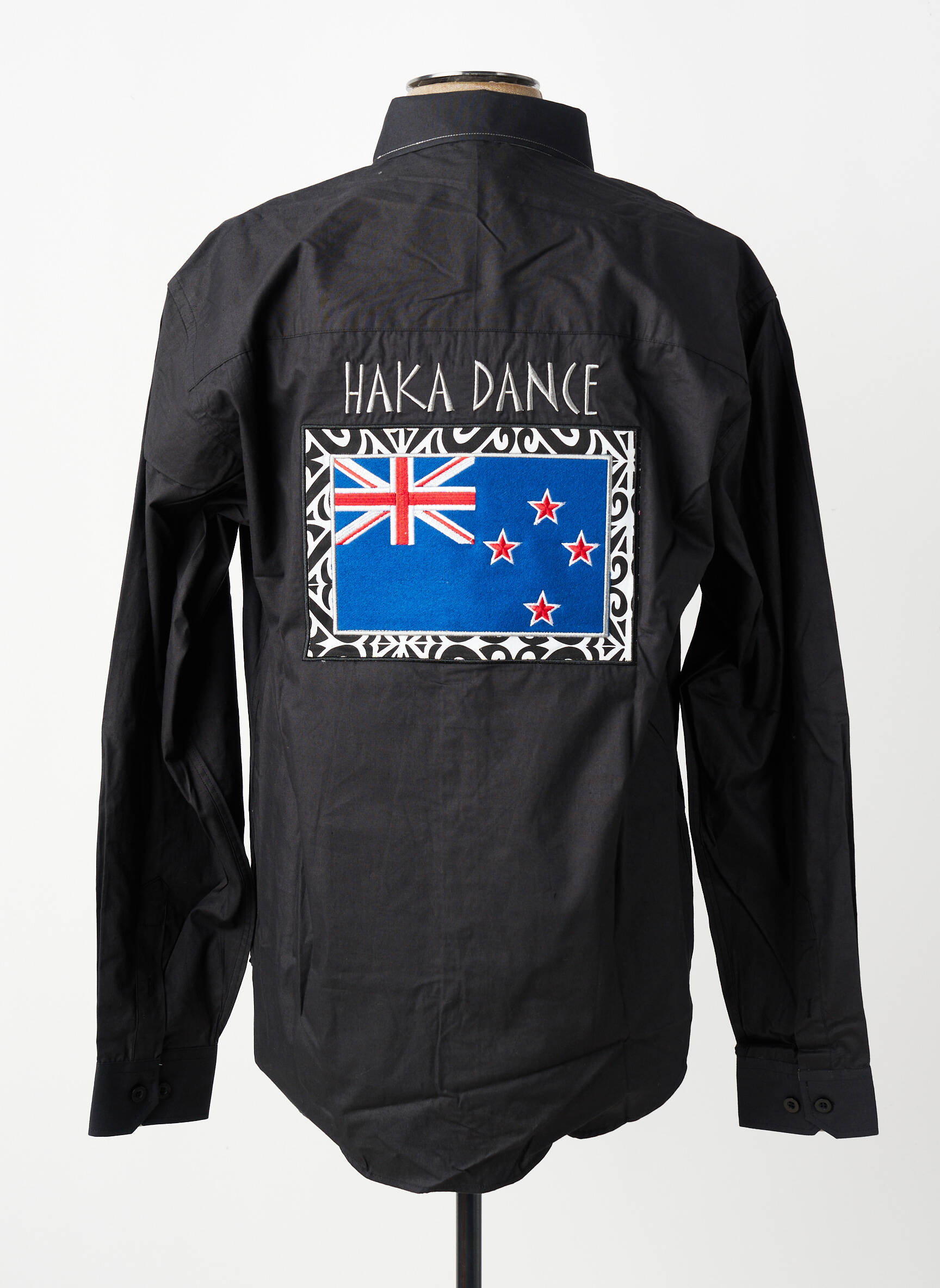Chemise manches longues manches longues noir HAKA DANCE homme