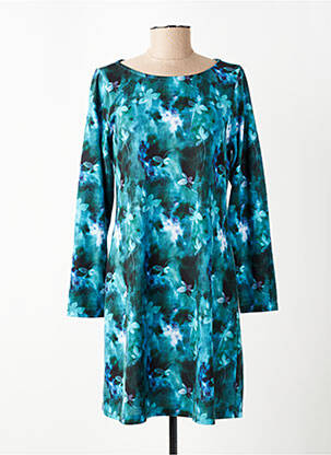 Robe courte manches longues manches longues bleu AGATHE & LOUISE femme