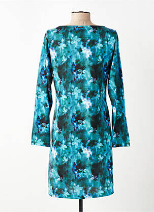 Robe courte manches longues manches longues bleu AGATHE & LOUISE femme