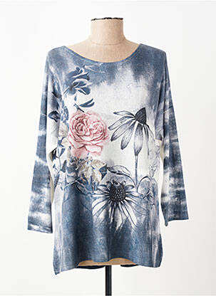 Pull coupe cintrée manches longues gris COULEURS DU TEMPS femme
