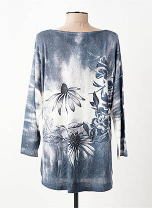 Pull coupe cintrée manches longues gris COULEURS DU TEMPS femme