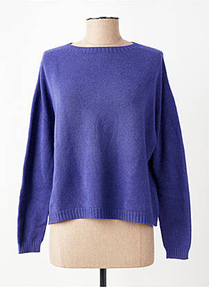 Pull stretch manches longues violet L'ATELIER D'ANNA femme