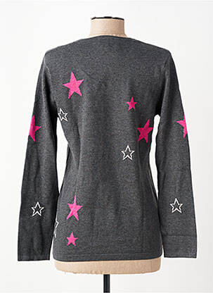 Pull tissage chiné manches longues gris MARBLE femme
