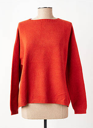 Pull stretch manches longues orange L'ATELIER D'ANNA femme