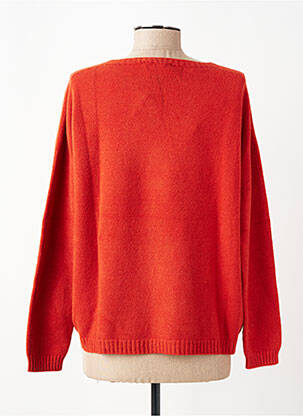 Pull stretch manches longues orange L'ATELIER D'ANNA femme